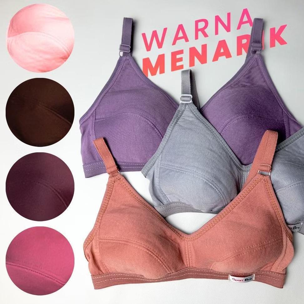 ORIGINAL SF - SPORT BRA REMAJA / MY BRA POLOS WARNA TANPA KAWAT & BUSA / BH REMAJA TANPA BUSA p14 KE