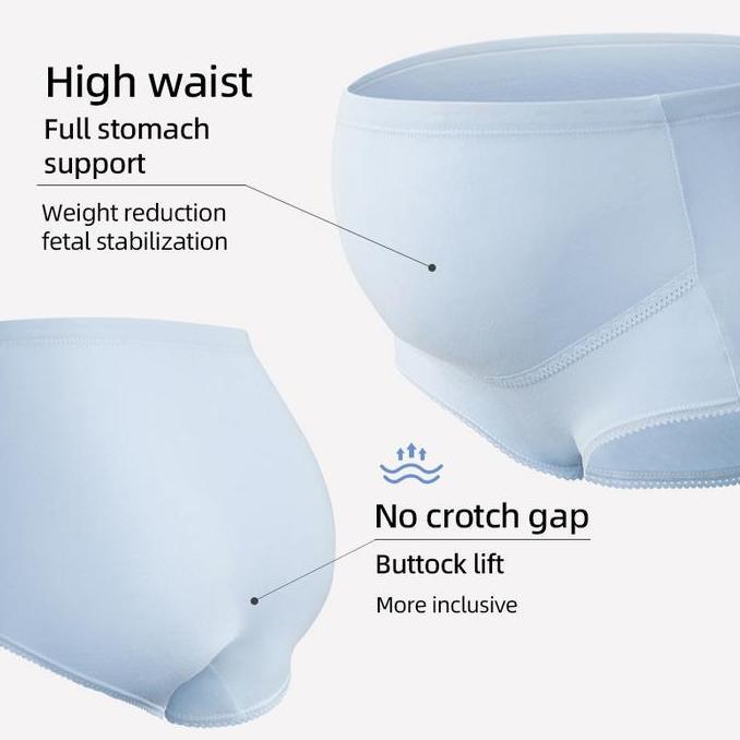ANGEL MOMMY Maternity High Waist Panty Celana Dalam Hamil Katun Kuning Wanita Ibu Merah Bayi 836 Com