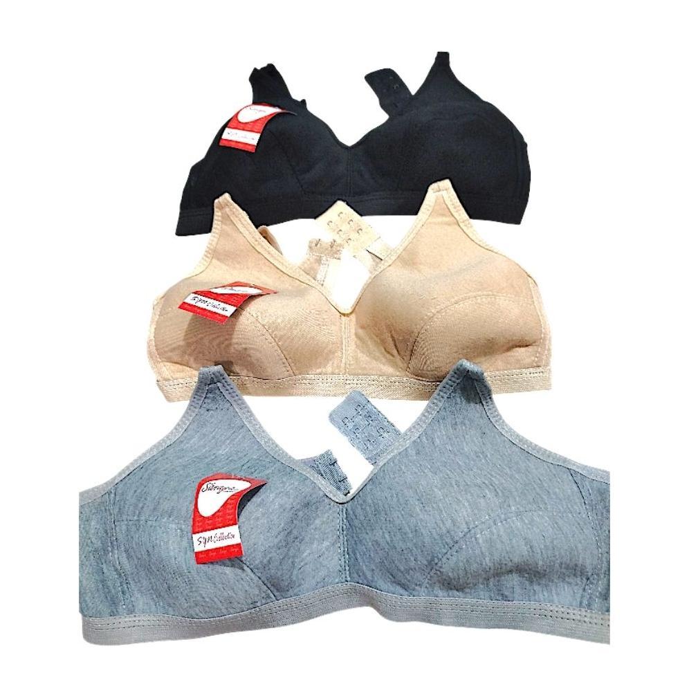 DISKON PRODUK TERLARIS ISI 6 PCS bra sport Tanpa busa wanita dewasa murah meriah  BH tanpa kawat Tan