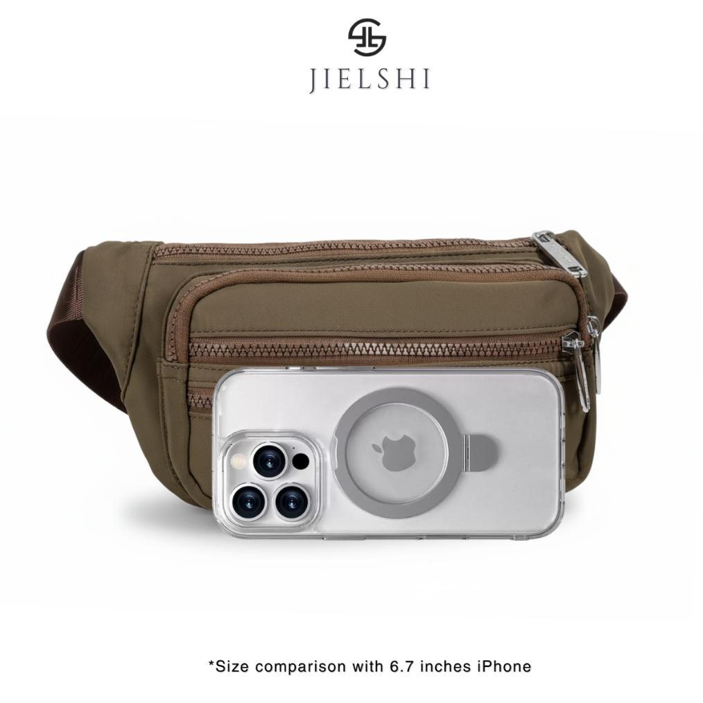 ORIGINAL JIELSHI MELVA ZT-002# - WAIST BAG TAS PINGGANG SELEMPANG WANITA PRIA TERBARU BAHAN ANTI AIR