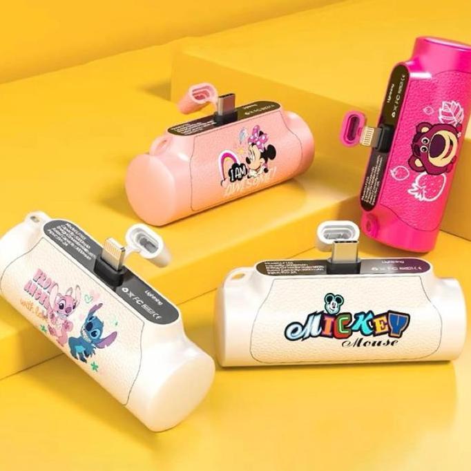 disney theme mini power bank 5000 Mah pocket capsule powerbank lotso