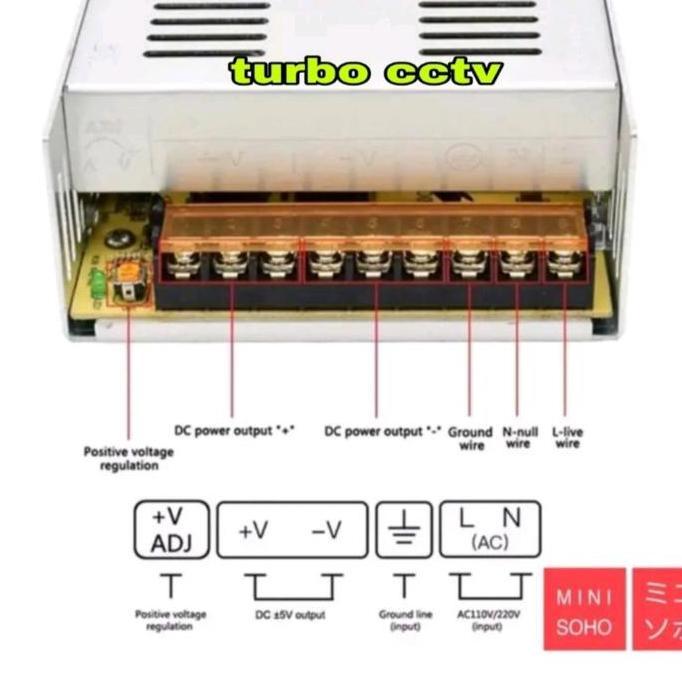 monicstar.id- Power Supply Adaptor Switching 12V 30A / Trafo 12 Volt 30 Ampere Diskon