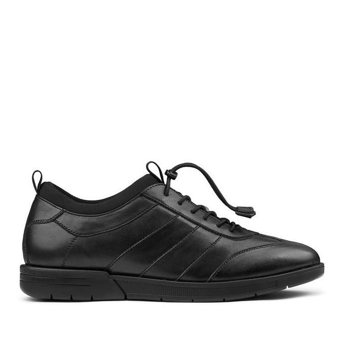 Prabu - Sepatu Kulit Sneakers Pria Nawi Black Hitam