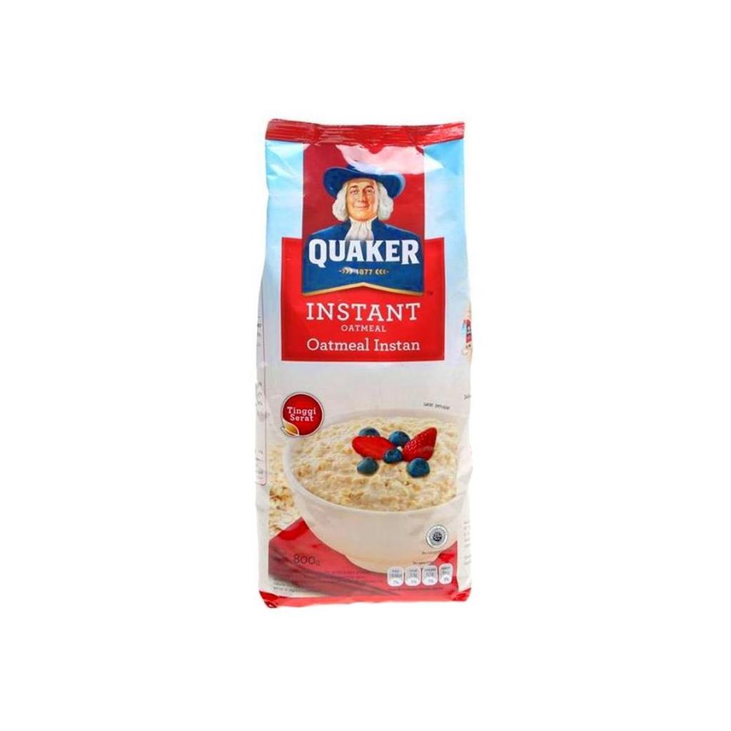 New- Quaker Instant Refill / Havermout Instant Pouch Merah 800 Gr