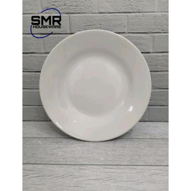 Nyam- 6 Set Piring Makan Keramik Putih Polos Sunbird Kitchenre