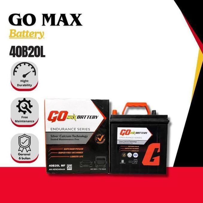 GO MAX Battery Aki Mobil Honda BRV N7X 40B20L / NS40ZL - 40Ah Aki Kering