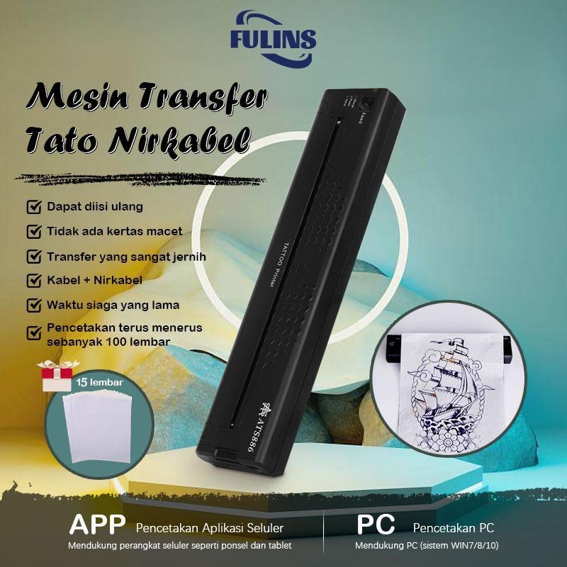 Printer Tattoo Thermal/Tattoo Printer/Usb&Printer Bluetooth Portabel Alat Tato/Mesin Printer/Ukuran 