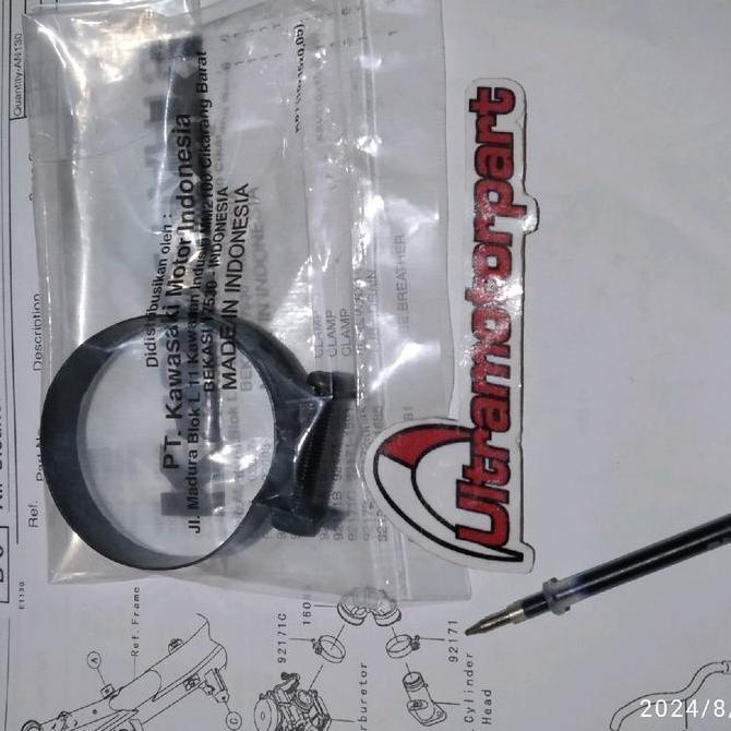 Clamp Clam Klem Karet Intake Ke Manifold Kawasaki Zx130 Zx 130 Original 92171-0691 Diskon