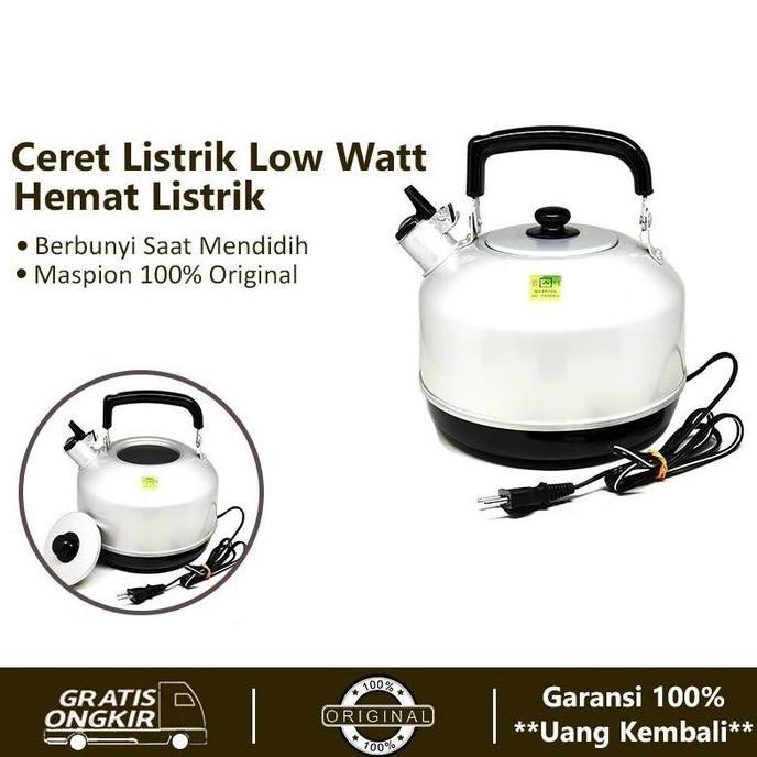Maspion Teko Bunyi Listrik 20 cm Silver Ceret Air Aluminium - MN