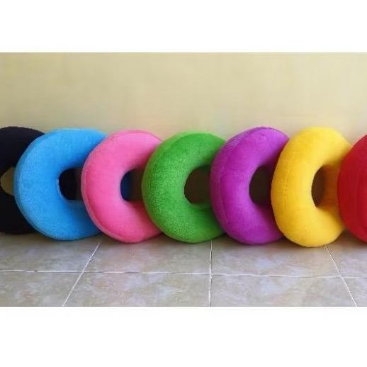 Bantal Donat Kesehatan Warna-warni untuk Anak-anak dan Dewasa Bantal Ambeien Lembut Nyaman Tidur Ist