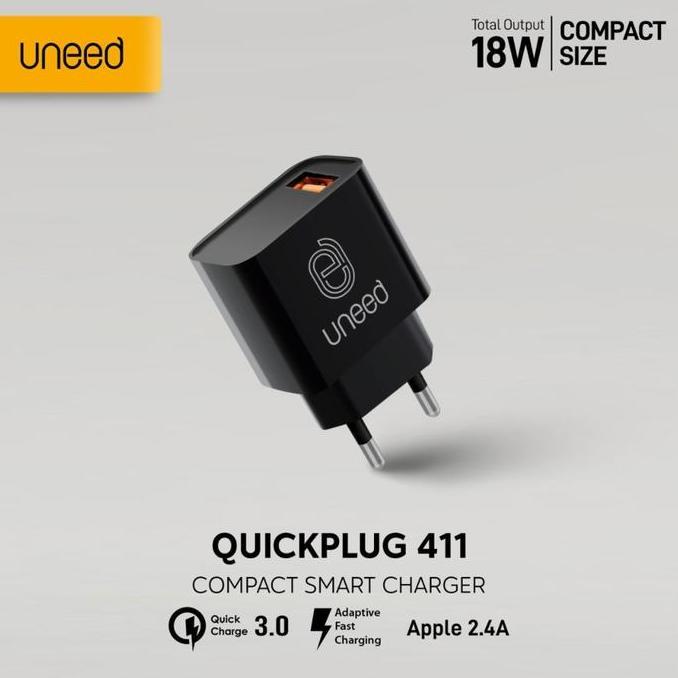 UNEED QuickPlug Wall Charger Quick Charge 3.0 Max 18watt UCH411