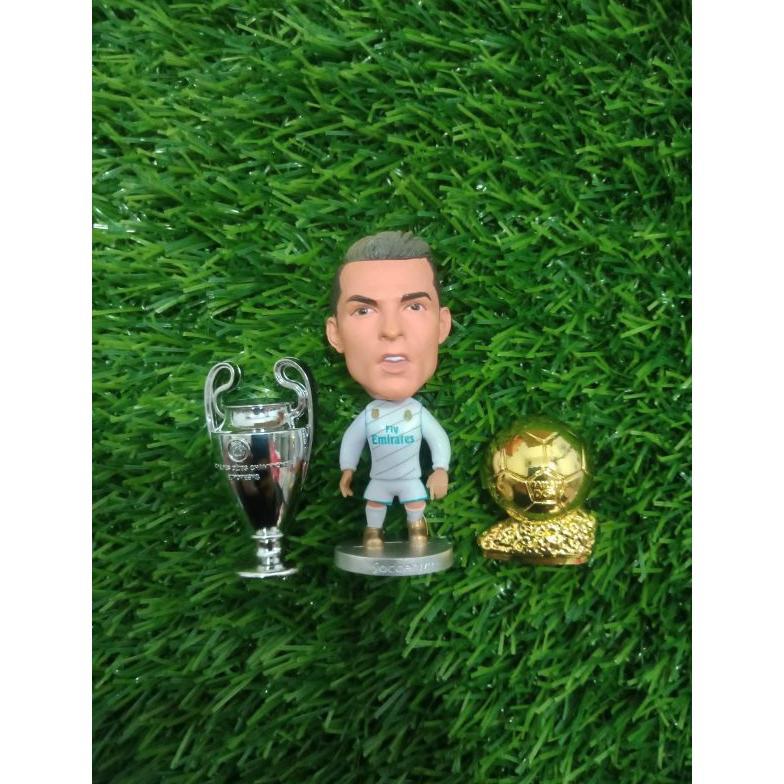 Minifigure Pemain Bola Madrid Karakter Pemain Bola Cristiano Navas Mbappe Bellingham Vinicius Beckha