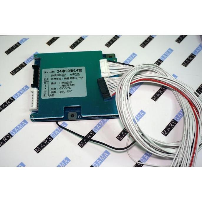 BMS 24S 50A 72V LIFEPO4 3.2V SAME PORT COMMON PORT