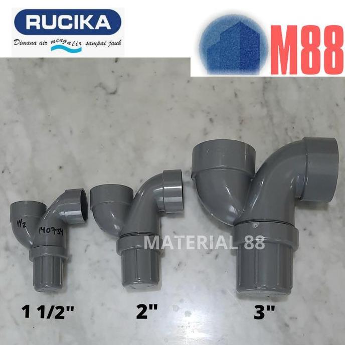 P Trap 1 1/2 inch RUCIKA/ Leher Angsa 1.5 PVC