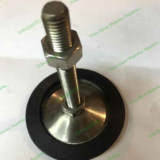 adjuster kaki meja stainless m12 plus karet