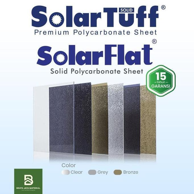 SolarTuff Solid Solar Tuff Atap Polycarbonate 1.2mm - Garansi 15 Tahun