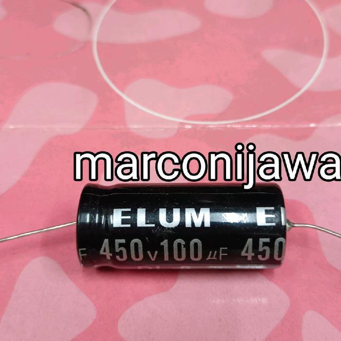 Capasitor 100uf 450v elum axial