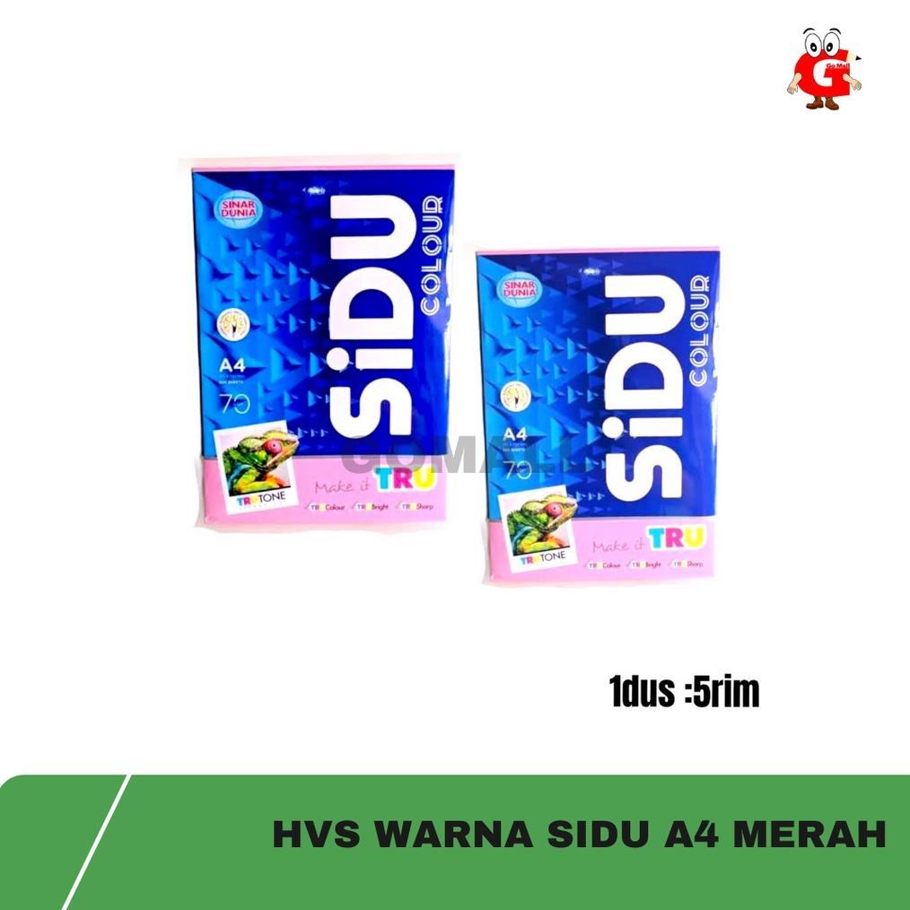 Kertas Hvs Sidu A4 Warna Merah / Kertas Hvs Warna