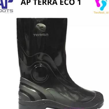 Sepatu Ap Boot Terra Eco 1 Black - Sepatu Boots Hitam Pendek Terra Hitam - Sepatu Boots Karet Hitam 
