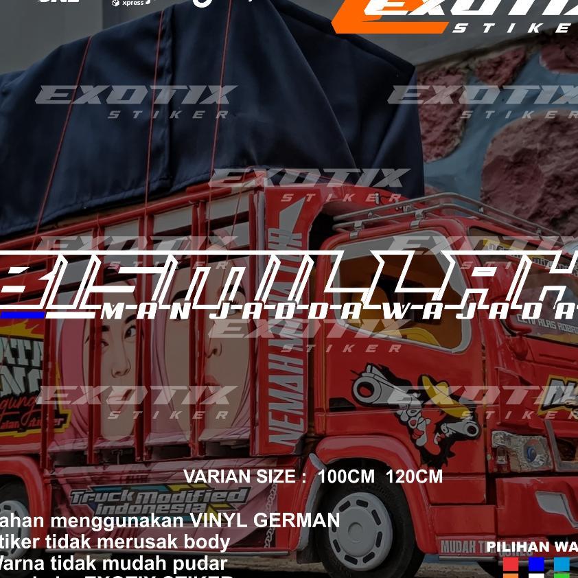 Stiker Kaca Bismilah Stiker Kaca Depan Truk Pick Up