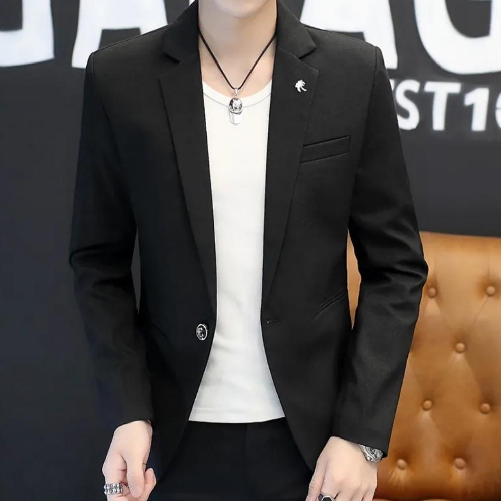 BIG SALE Jas Blazer Korea size L XL XXL Bahan Katun Drill size ada kantong jas kantor blazer pria ja