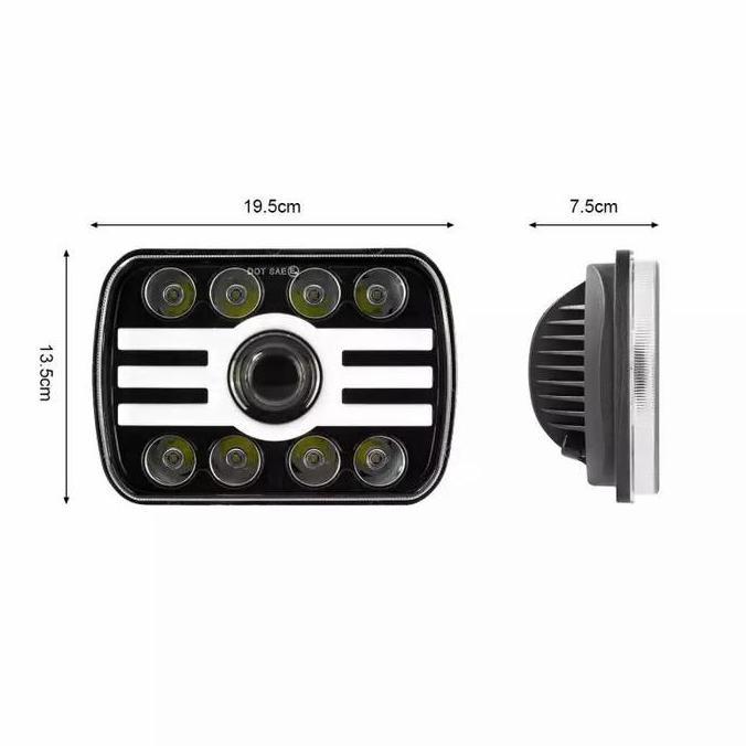LAMPU DAYMAKER KOTAK 7X5 INCHI MOBIL