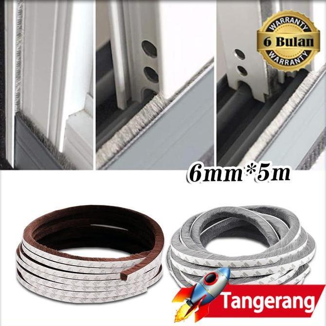 Door Seal Strip Mohair Moher Penutup Celah Pintu Bawah Bulu