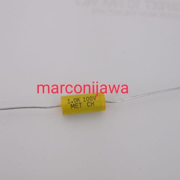CAPASITOR 1.0K 100V 1UF MET 18X8MM MJ27