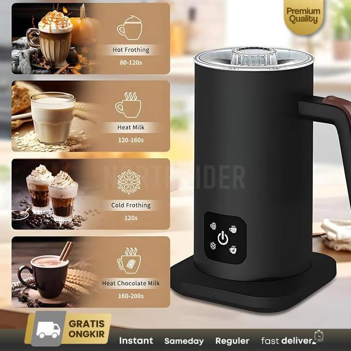 Milk frother steamer Susu elektrik otomatis panas dingin 350ml MF350