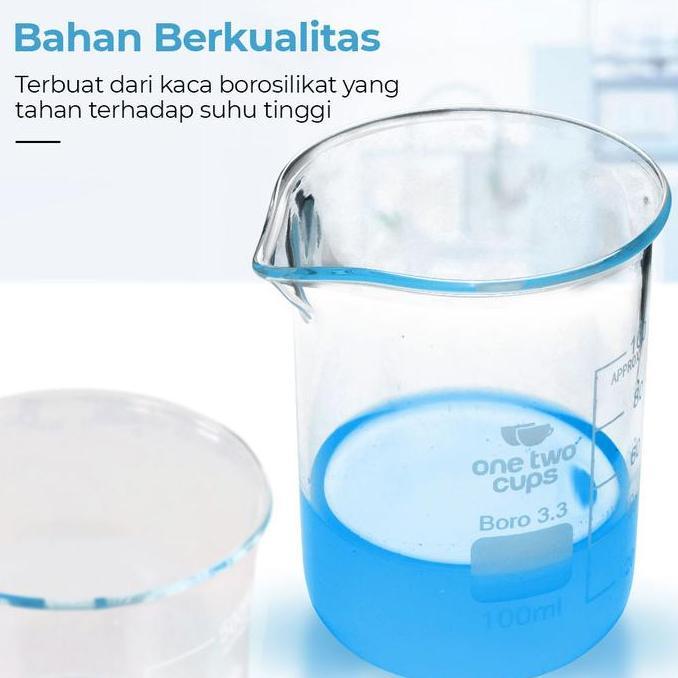 Gelas Ukur Lab Kimia 100ml 250ml 500ml  1000ml Multifungsi / Gelas Takar Ukur Laboratorium