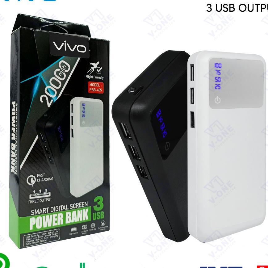 Pb Powerbank Power Bank Vivo Murah Kapasitas 20000 Mah Pbb 405