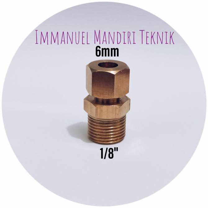 Pilihan- Nepel Pipa Tembaga 1/8 X 6Mm / Konektor Pipa Tembaga 1/8 X 6Mm Cincin