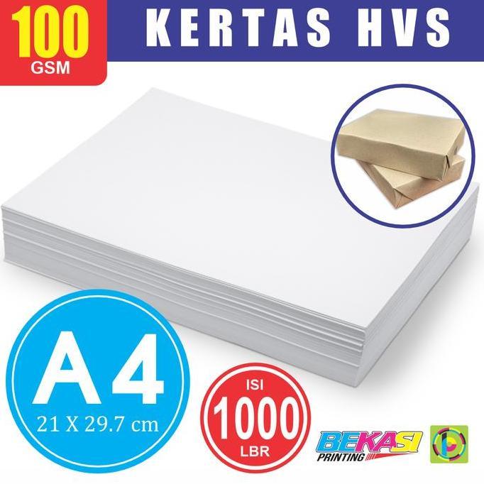 Newpic- 1000 Lbr Uncoated Woodfree Paper Kertas Hvs A4 100 Gsm