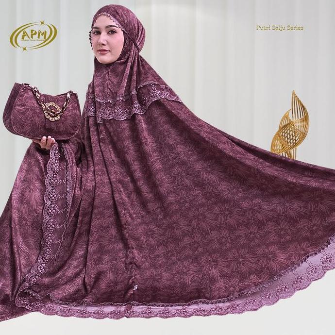 Areyou- Apm Mukena - Mukena Desa Meh Santni Silk Renda In1 Putri Salju Series Apm
