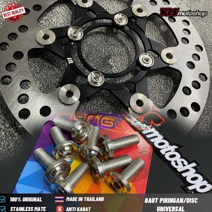 Baut Piringan Disk Model Piph By Heng Thailand Stainless Universal Semua Motor Rxking Rx King Rxs Rx
