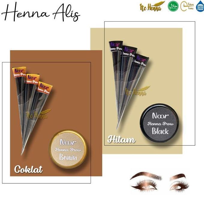 Pilihan - Henna Alis Warna Coklat Dan Hitam ( Ecer 1Pc ) Tato Alis
