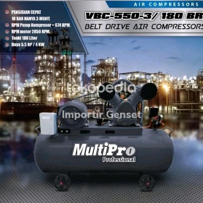 Kompresor Listrik 5.5 Hp 3 Phase Multipro Vbc 550- 3