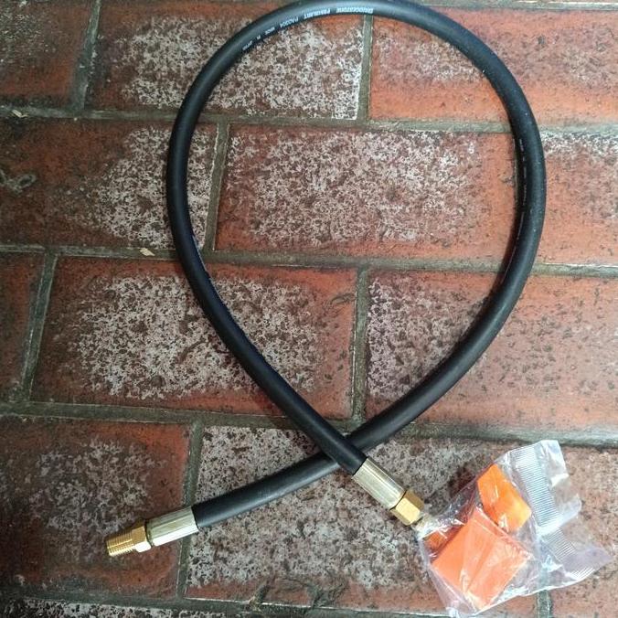 Selang Gas Pigtail Drat 1/4" + Regulator Zeppelin