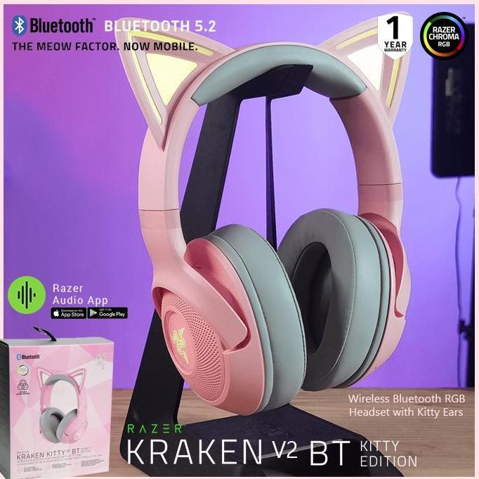 NEW Razer Kraken BT Kitty Edition - Wireless Bluetooth Headset