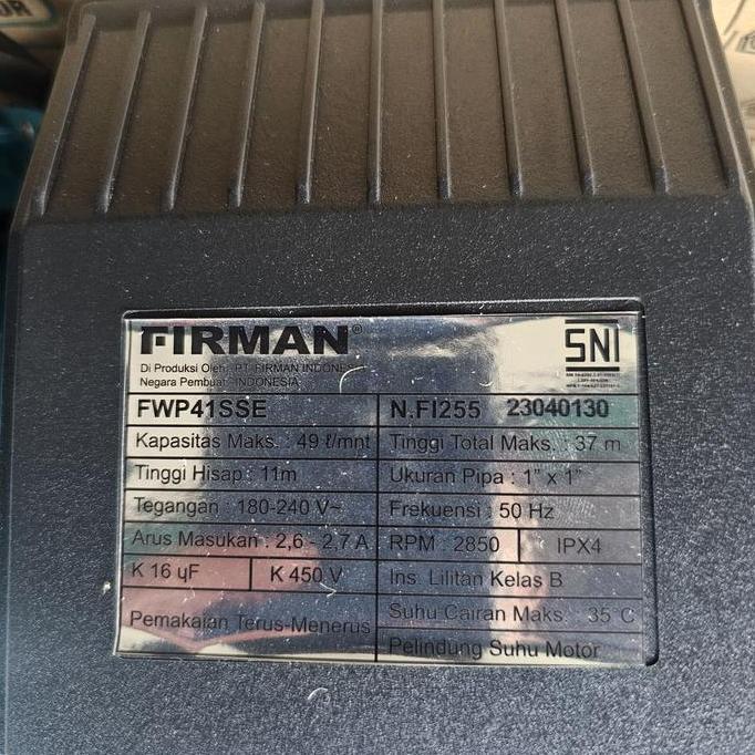 Firman Pompa Air Stainless Tipe Fwp 41Sse Ori Firman Fwp-41 Sse