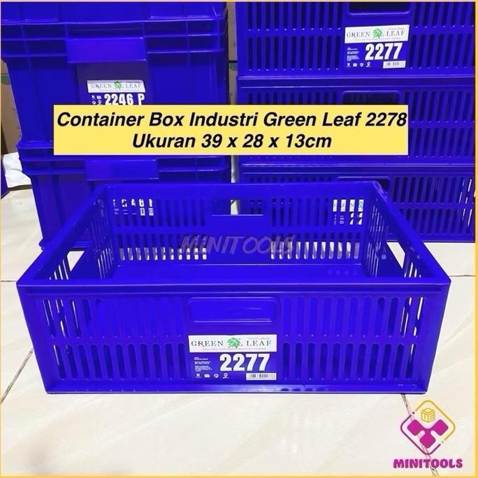 Green Leaf 2277 Container Box Industri Keranjang Container Berlubang