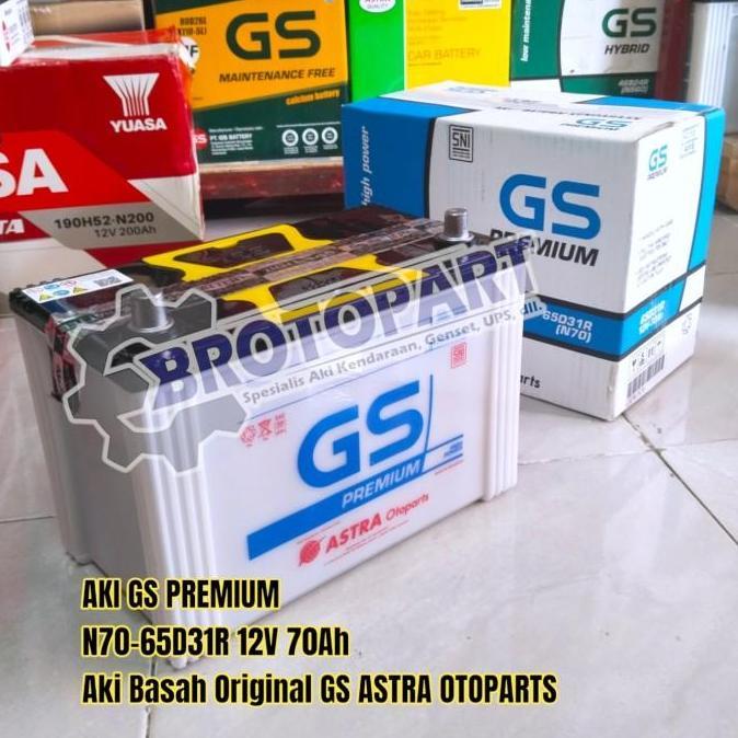 Aki Mobil Accu GS ASTRA Premium N70 65D31R 12V 70Ah Orinal