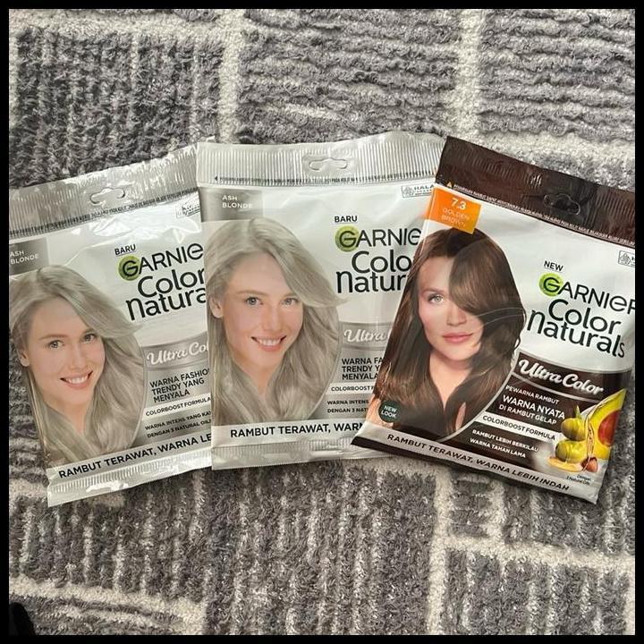 Paket Cat Rambut Garnier - 2Pcs Ash Blonde + 1Pcs Golden Brown Best Seller