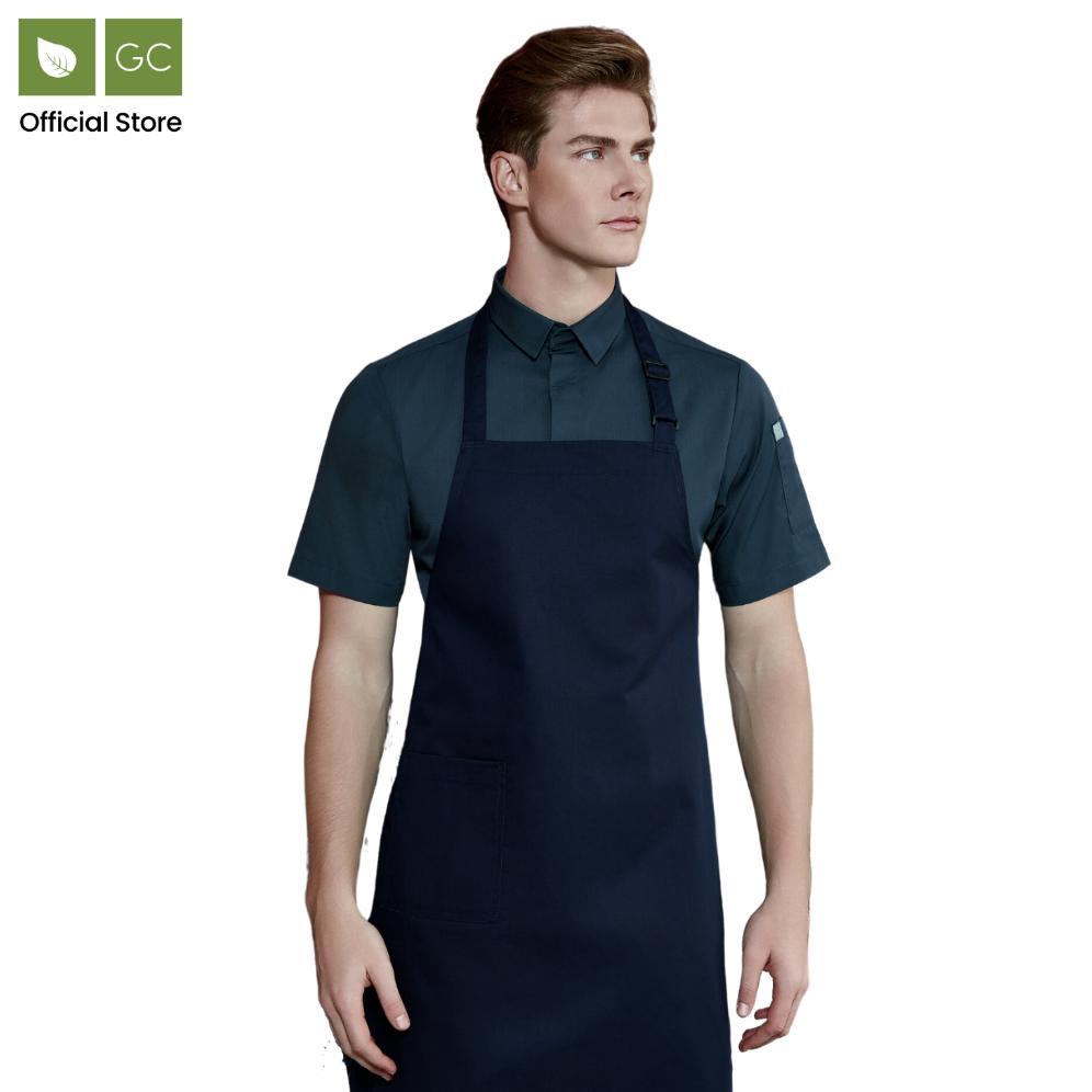 Celemek Penuh Biru Laut / Navy Blue Bib Apron