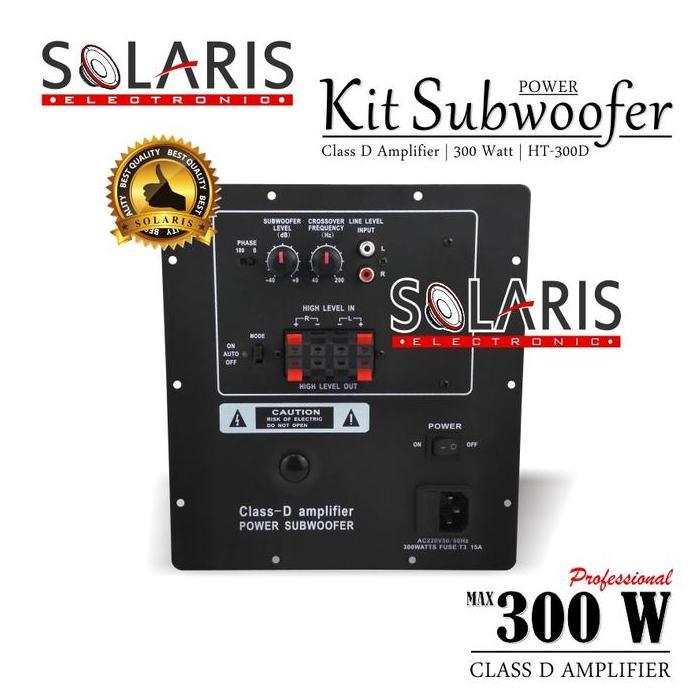 KIT POWER SUBWOOFER AKTIF Class D 300 Watt HT-300D Amplifier Bass Diskon