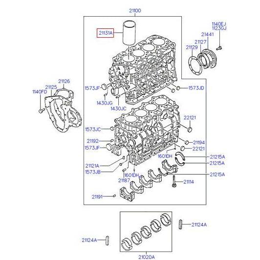 ME013366-X4SF BORING SET (4 PCS) - R SET (4 PCS) - SLEEVE SET (4 PCS) - COLT DIESEL 120PS - CANTER 1