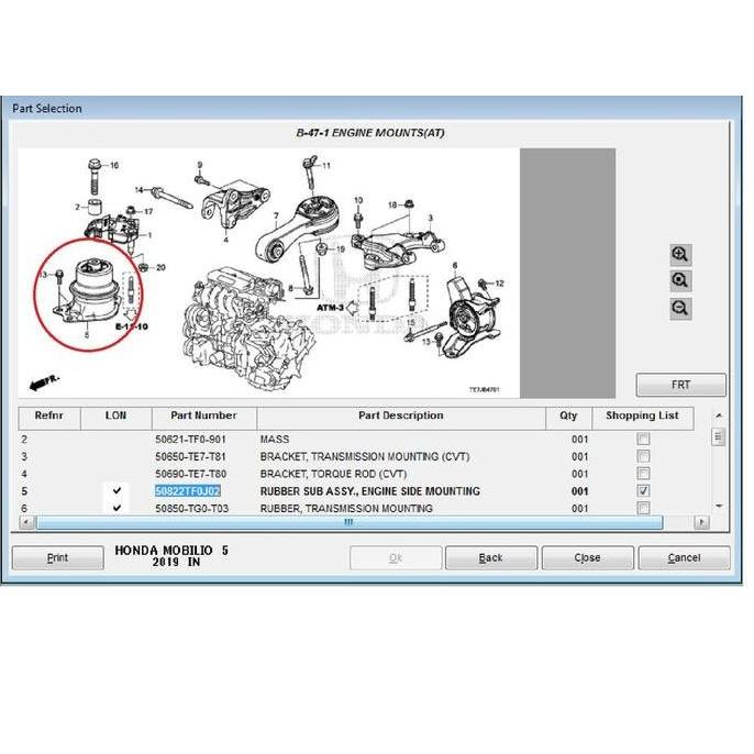 Engine Mounting Kanan Mobilio 2014-2020 Orinal