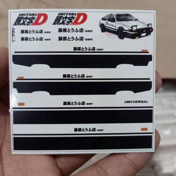 DECAL HOTWHEELS TOYOTA AE 86 INITIAL D BA33