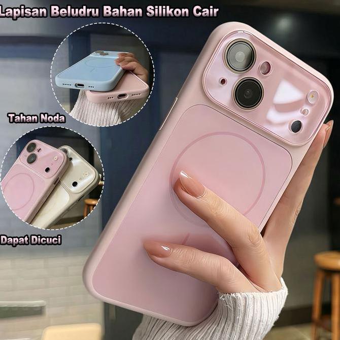 Best Seller [ Lapisan Beludru Soft Case ]Premium Washable Anti-Fouling I13 I15 Softcase Liquid Silic