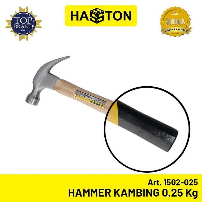 Set- Hasston Hammer Kambing Gg. Kayu / Heavy Duty Claw Hammer (15)